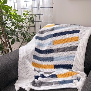 Baby Blanket, Baby Boy, Handmade, Crochet